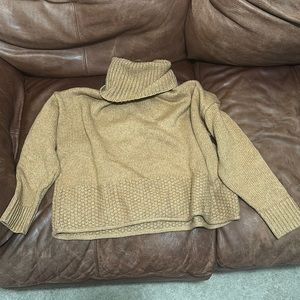 turtleneck camel sweater madewell